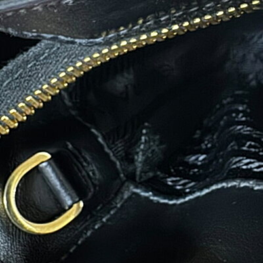 Prada Saffiano Shoulder Bag Leather Black - Picture 7 of 8
